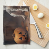 Australische Rinderpumpen Halloween Beängstigend Geschirrtuch (Viertel Falte)