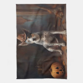 Australische Rinderpumpen Halloween Beängstigend Geschirrtuch (Vertikal)