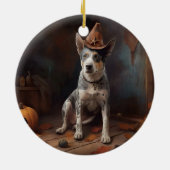 Australische Rinderpumpen Halloween Beängstigend Keramik Ornament (Hinten)