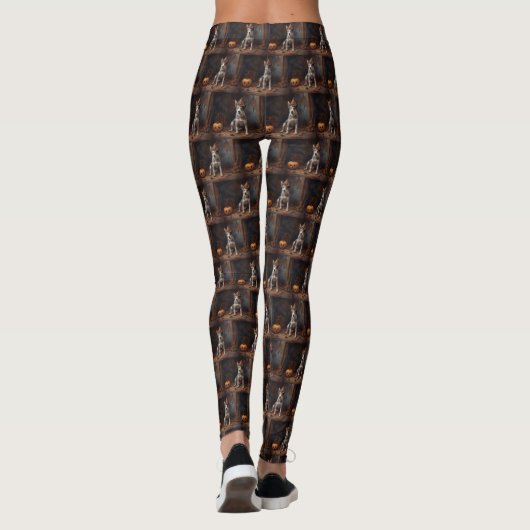 Australische Rinderpumpen Halloween Beängstigend Leggings (Rückseite)
