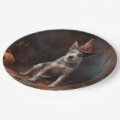 Australische Rinderpumpen Halloween Beängstigend Pappteller (Schrägansicht)