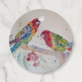 Australische Rosella Parrot Watercolor Kunst Geschenkanhänger (Vorderseite)