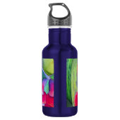 Australische Rot Blütengummi Aquarellkunst Edelstahlflasche (Rückseite)