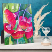 Australische Rot Blütengummi Aquarellkunst Fotoplatte (Seite)