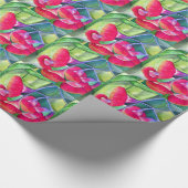 Australische Rot Blütengummi Aquarellkunst Geschenkpapier (Ecke)