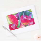 Australische Rot Blütengummi Aquarellkunst Rechteckiger Aufkleber (Umschlag)