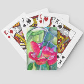 Australische Rot Blütengummi Aquarellkunst Spielkarten (Rückseite)