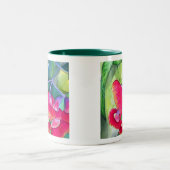 Australische Rot Blütengummi Aquarellkunst Zweifarbige Tasse (Mittel)