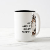 Australische Schäfer-Kaffee-Tasse Zweifarbige Tasse (VorderseiteRechts)
