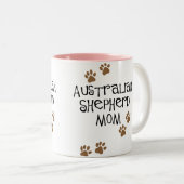 Australische Schäfer-Mama Zweifarbige Tasse (VorderseiteRechts)