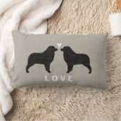 Australische Schäfer-Silhouette-Liebe Lendenkissen (Decke)