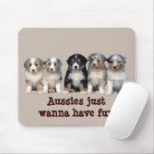 Australische Schäfer-Welpen Mousepad (Mit Mouse)