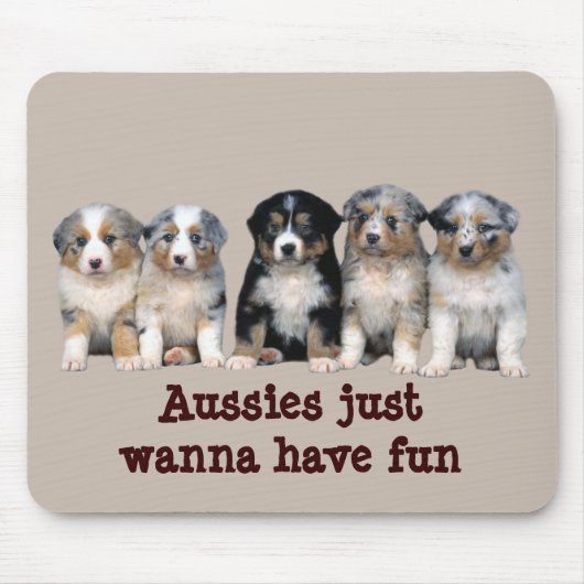Australische Schäfer-Welpen Mousepad (Vorne)
