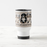 Australische Schäfer-Welpen-Reise-Tasse