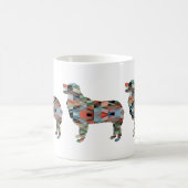 Australische Schäfergeometrische Silhouette Karier Kaffeetasse (Mittel)