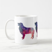 Australische Schäfergeometrische Silhouette Rosa Kaffeetasse (Links)