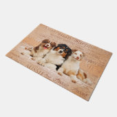 Australische Schäferhunde auf Wort-Wolke 1 Fußmatte (Schrägansicht)