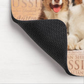 Australische Schäferhunde auf Wort-Wolke 1 Mousepad (Ecke)