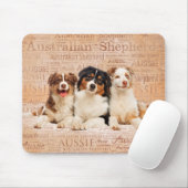 Australische Schäferhunde auf Wort-Wolke 1 Mousepad (Mit Mouse)