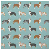 Australische Schäferhunde färben sich blau Stoff (Muster)