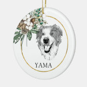 Australische Schäferhunde Hand Zeichne Personalisi Keramik Ornament (Links)