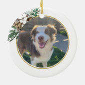 Australische Schäferhunde Hand Zeichne Personalisi Keramik Ornament (Hinten)