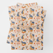 Australische Schäferhunde Herbst verlässt Bushes M Geschenkpapier Set (Beispiel)