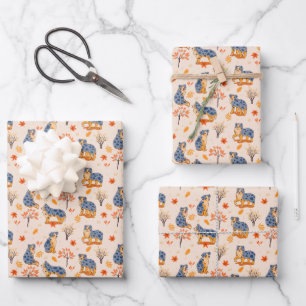 Australische Schäferhunde Herbst verlässt Bushes M Geschenkpapier Set