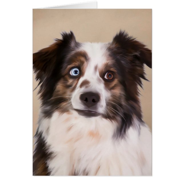 Australische Schäferhunde - Ölgemälde (Vorne)