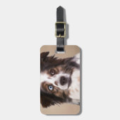 Australische Schäferhunde - Ölgemälde Gepäckanhänger (Vorderseite vertikal)