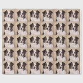 Australische Schäferhunde - Ölgemälde Geschenkpapier (Flach)