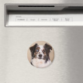 Australische Schäferhunde - Ölgemälde Magnet (In Situ (Geschirrspüler))