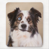 Australische Schäferhunde - Ölgemälde Mousepad (Vorne)