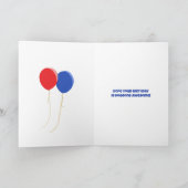 Australische Schäferhunde und Balloons zum Geburts Karte (Innenseite)