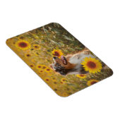 Australische Schäferhunde und Sonnenblumen Magnet (Rechte Seite)
