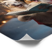 Australische Schäferhunde Weihnachts-Weihnachtsfei Poster (Ecke)