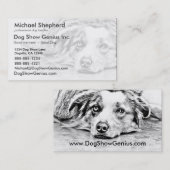 Australische Schäferhundekunst Visitenkarte (Vorne/Hinten)