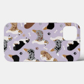 Australische Schäferknochen und -paws Case-Mate iPhone Hülle (Rückseite (Horizontal))