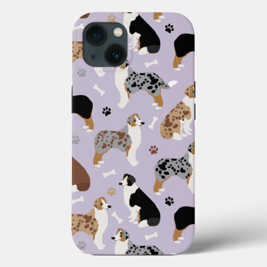 Australische Schäferknochen und -paws Case-Mate iPhone Hülle (Rückseite)