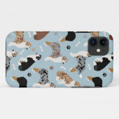 Australische Schäferknochen und -paws Case-Mate iPhone Hülle (Rückseite (Horizontal))