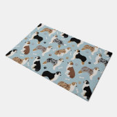 Australische Schäferknochen und -paws Fußmatte (Schrägansicht)