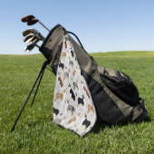 Australische Schäferknochen und -paws Golfhandtuch (Gras)