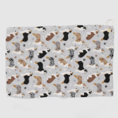 Australische Schäferknochen und -paws Golfhandtuch (Horizontal)