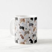 Australische Schäferknochen und -paws Kaffeetasse (Vorderseite Links)
