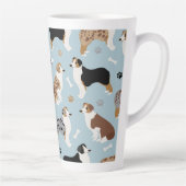 Australische Schäferknochen und -paws Latte-Tasse Milchtasse (Rechts)