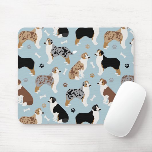 Australische Schäferknochen und Paws-Maus-Pad Mousepad (Mit Mouse)