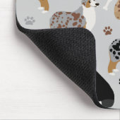 Australische Schäferknochen und -paws Mousepad (Ecke)