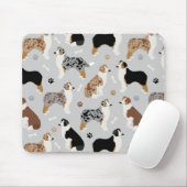Australische Schäferknochen und -paws Mousepad (Mit Mouse)