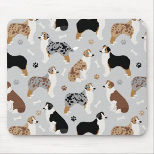 Australische Schäferknochen und -paws Mousepad
