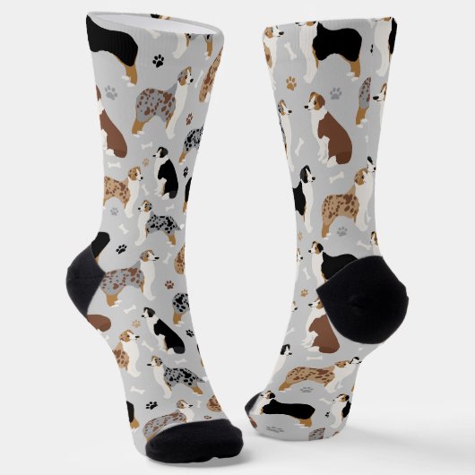 Australische Schäferknochen und -paws Socken (Gewinkelt)